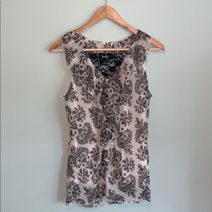 by & by Black and White Tank Top